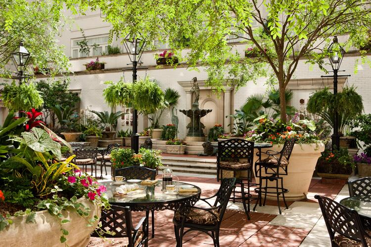 Courtyard dining at The Ritz-Carlton, New Orleans