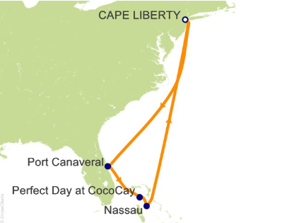 Symphony of the Seas 7 Night Bahamas itinerary out of Cape Liberty Port.