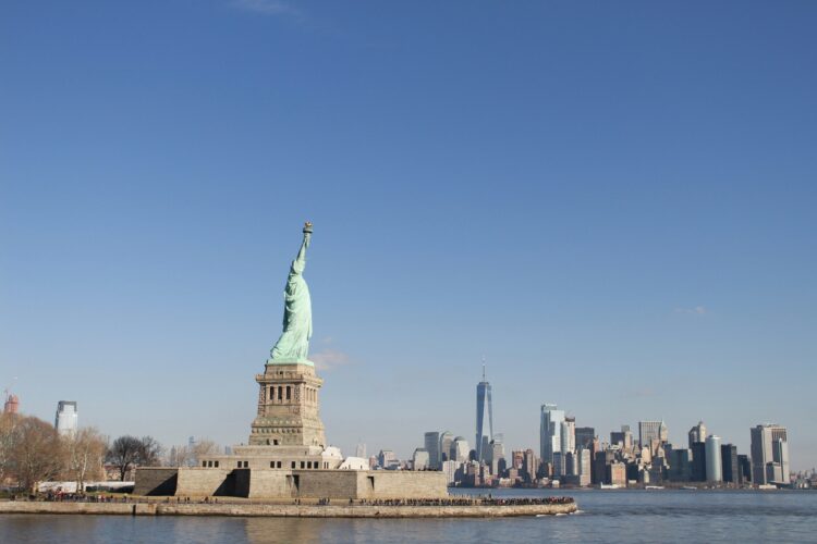 Statue of Liberty and the New York Skyline