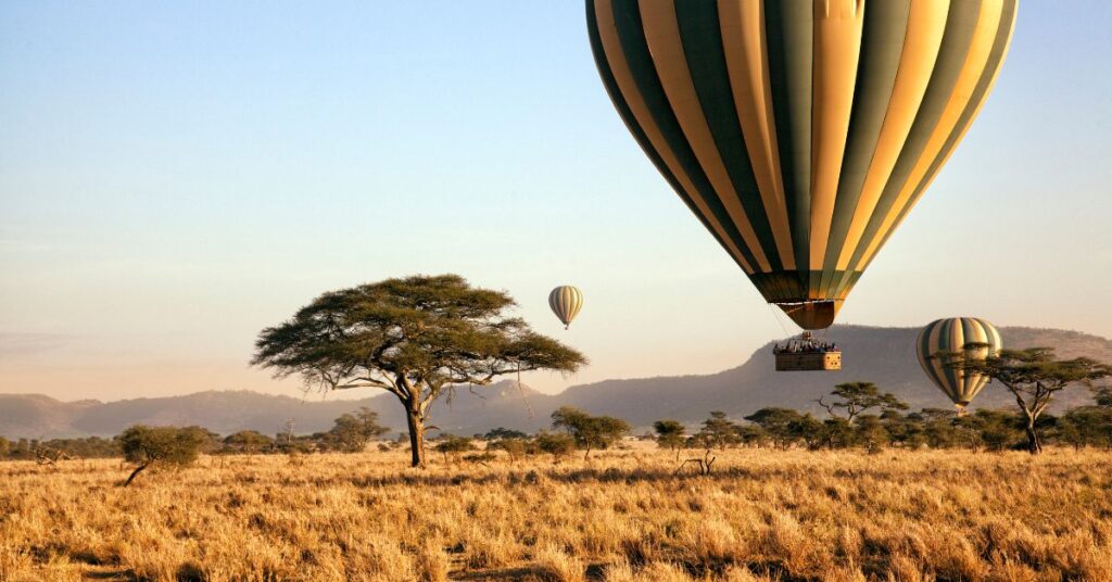 Hot Ballon In Botswana safari area