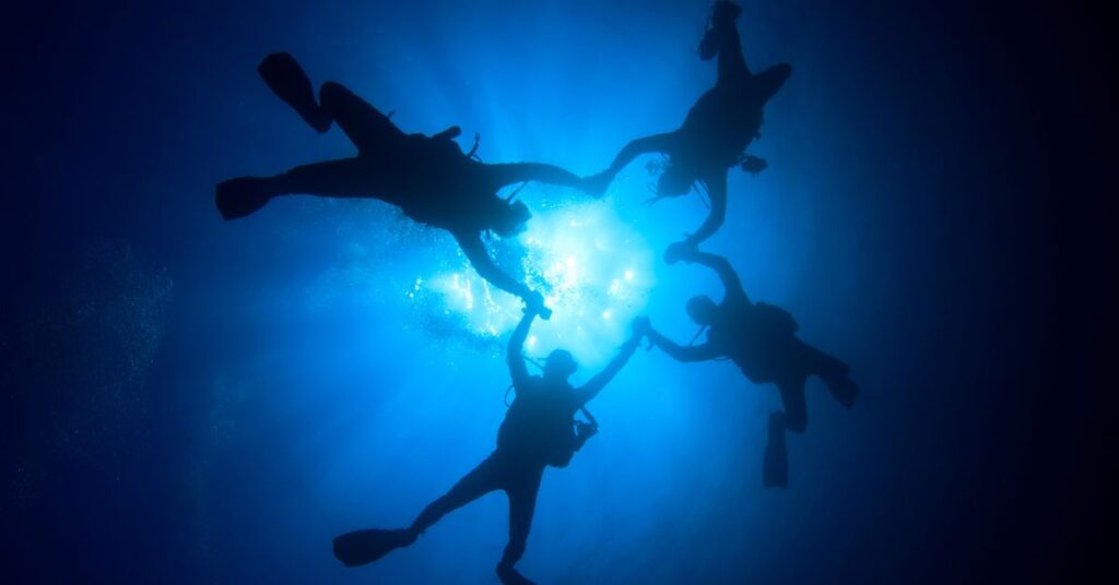 group scuba diving