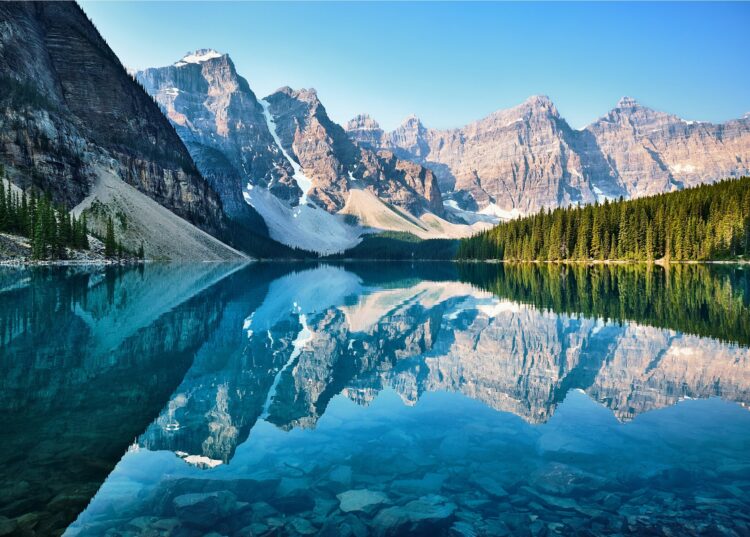 Moraine Lake in Banff National Park on a scenic ladies weekend away.