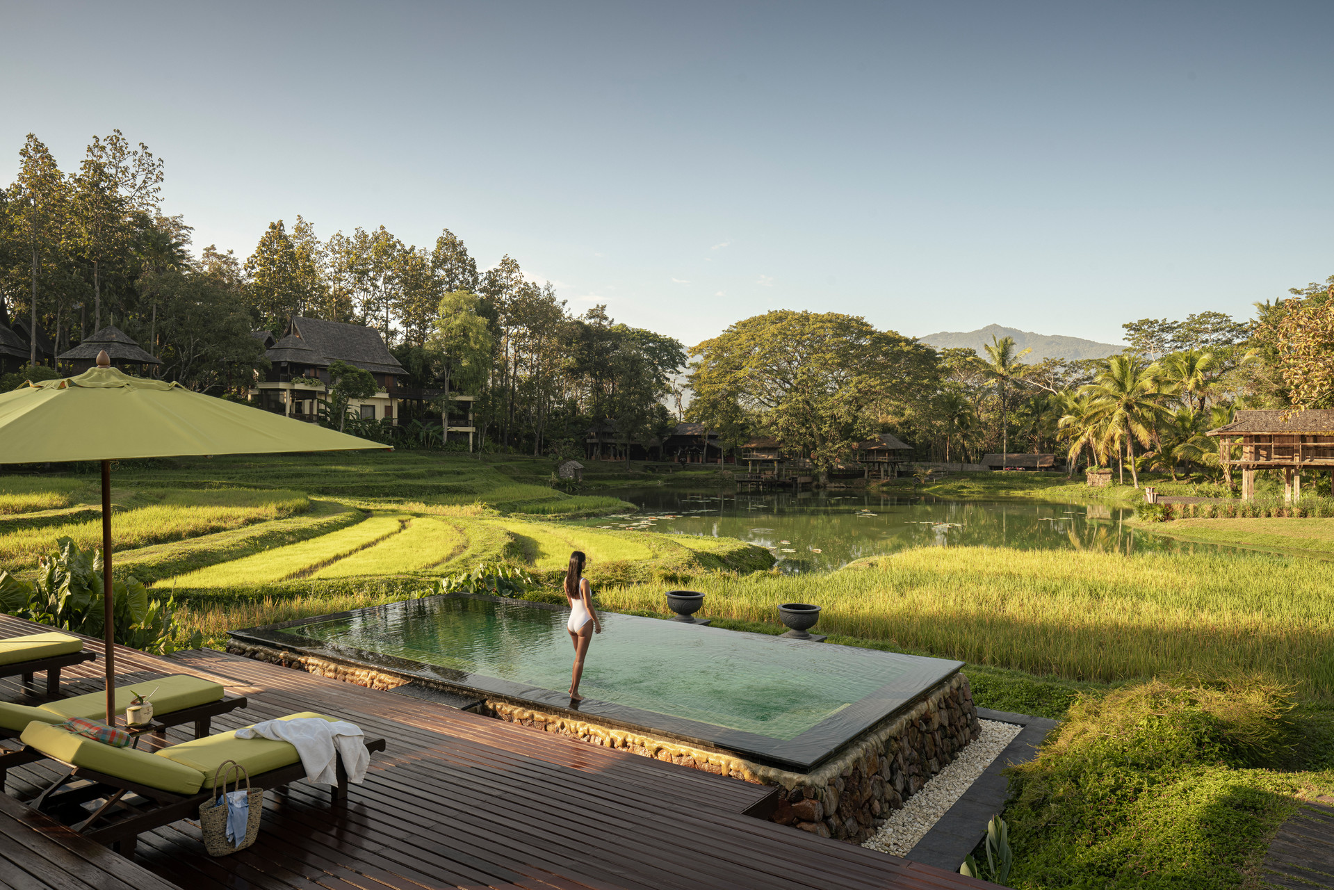 Luxury Thailand resort in November with mountain views