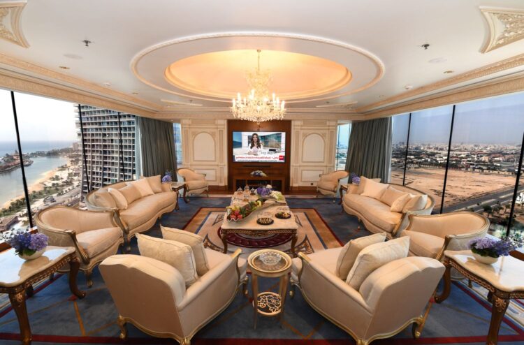 Rosewood Jeddah royal suite with panoramic Red Sea and city views
