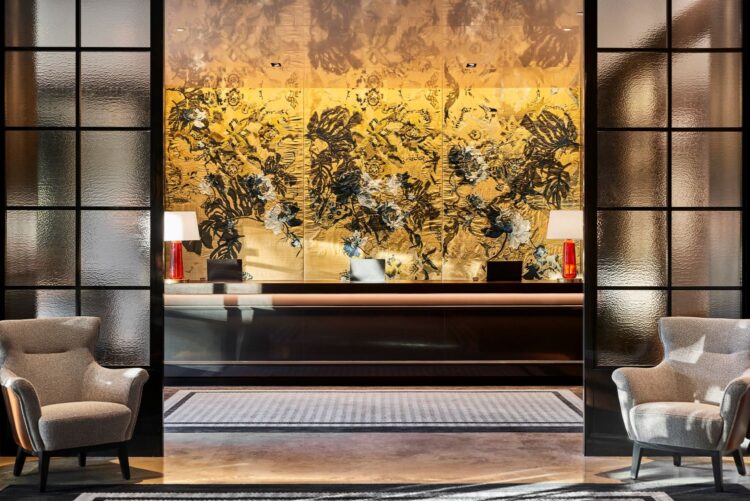 Rosewood Villa Magna hotel lobby with contemporary Spanish design in Madrid