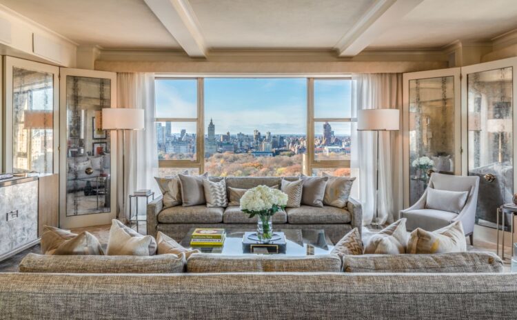 Luxury suite with Central Park views at a five-star hotel in New York City during a family holiday