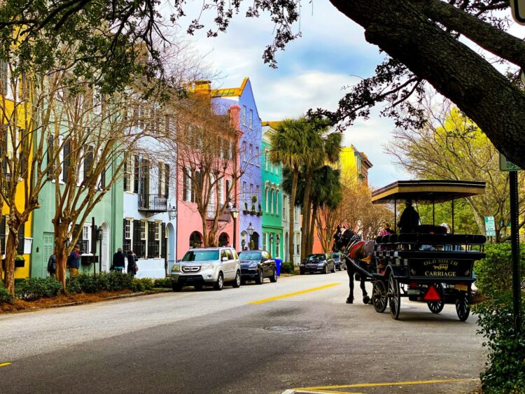 Rainbow Row in Charleston, SC, a colorful and historic highlight