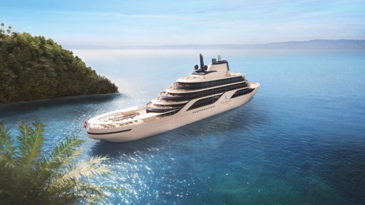 Four Seasons Yachts sailing through crystal-clear coastal waters