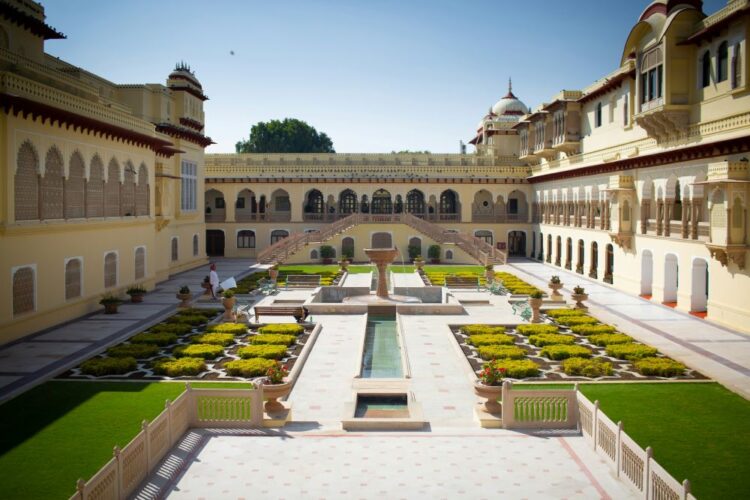 luxury India travel palace courtyard private guided experience