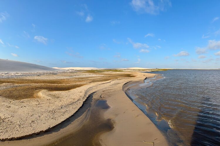 Drying lagoons at Lençóis Maranhenses in September, Brazil